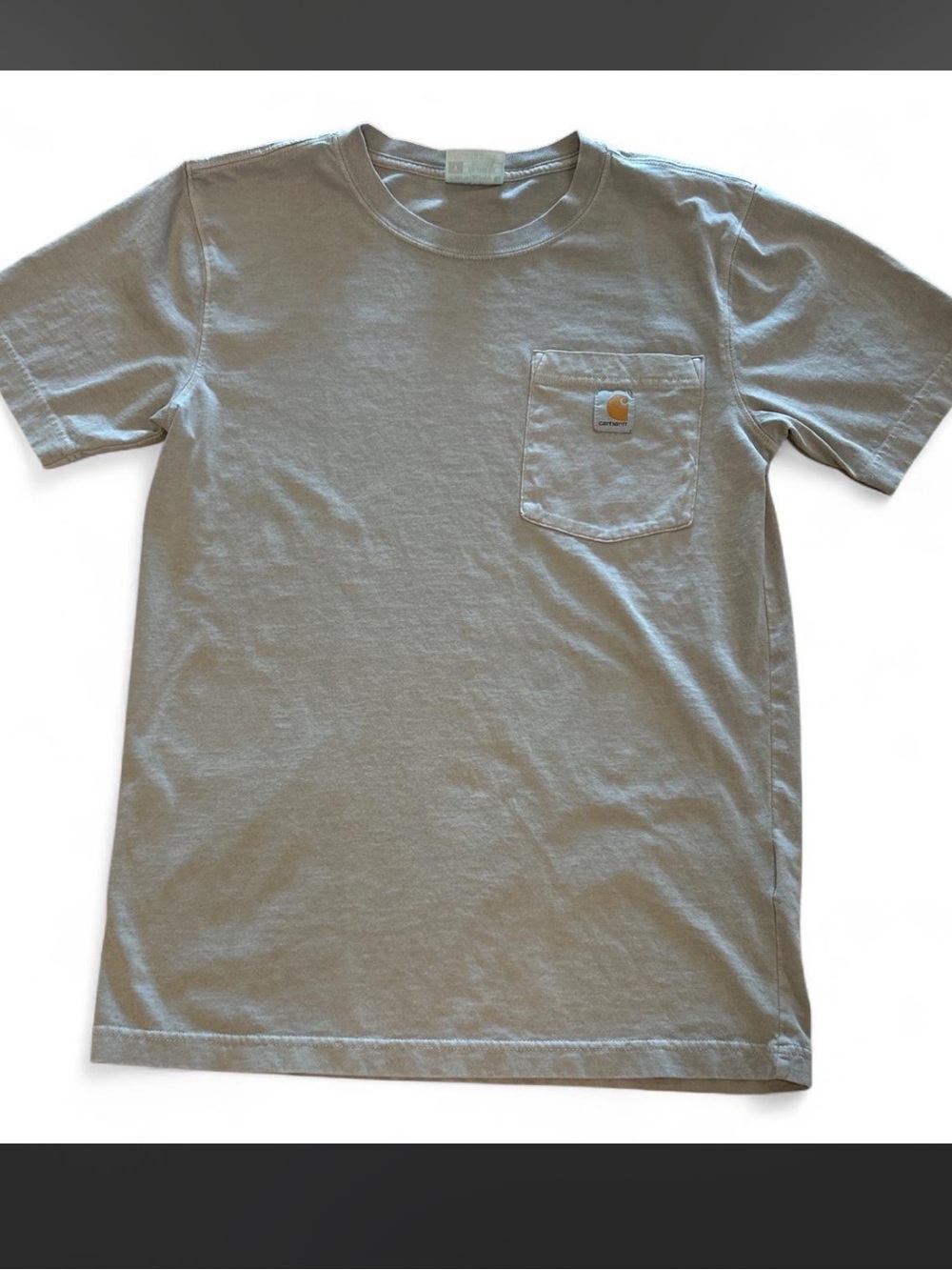 Carhartt Men’s Short Sleeve Pocket Tee in Tan/Grey